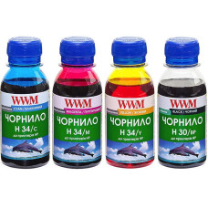Чернила WWM H30, H34 для картриджей HP (4 х 100г) 
